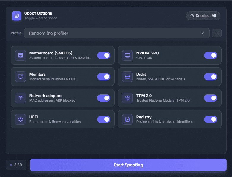 Hardware ID Spoofer